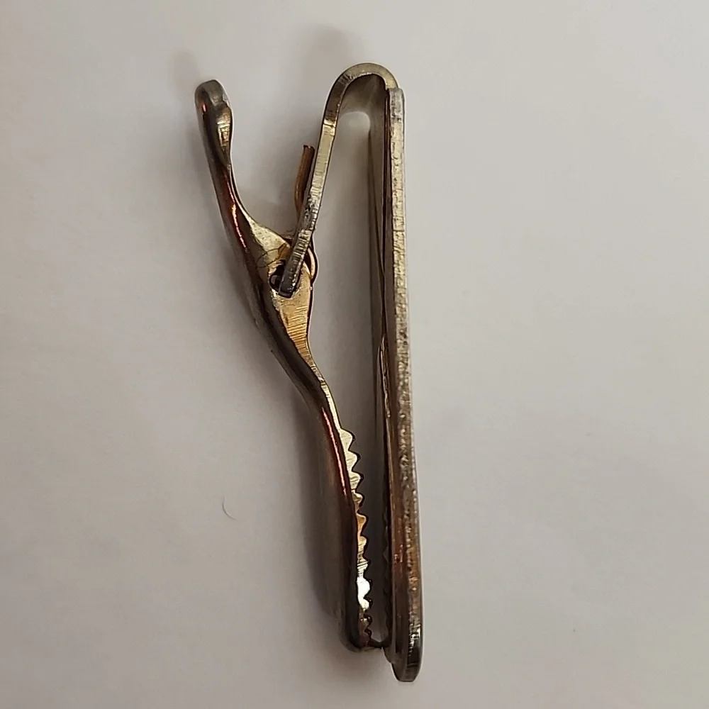 Elegant Vintage Faux Gold and Silver Tie Bar Clips 3 Pc Set